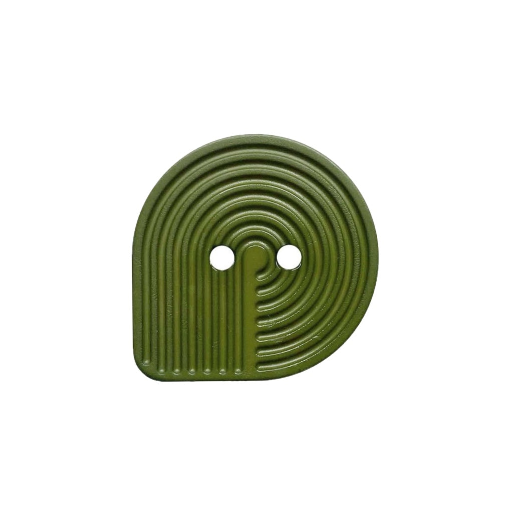 Button 312006 Tear Drop Khaki 20mm
