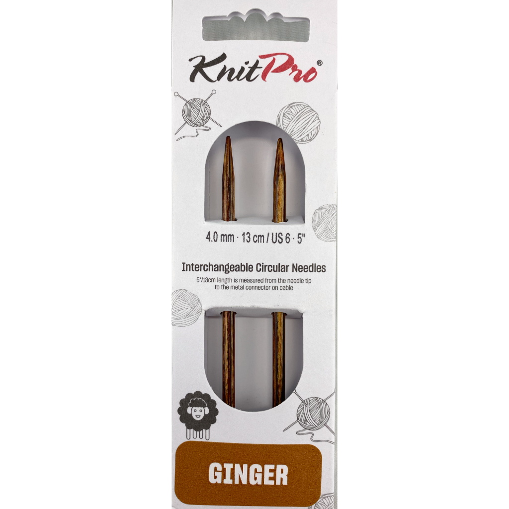 Circular Needle Tips Ginger  4.00mm Reg 5"