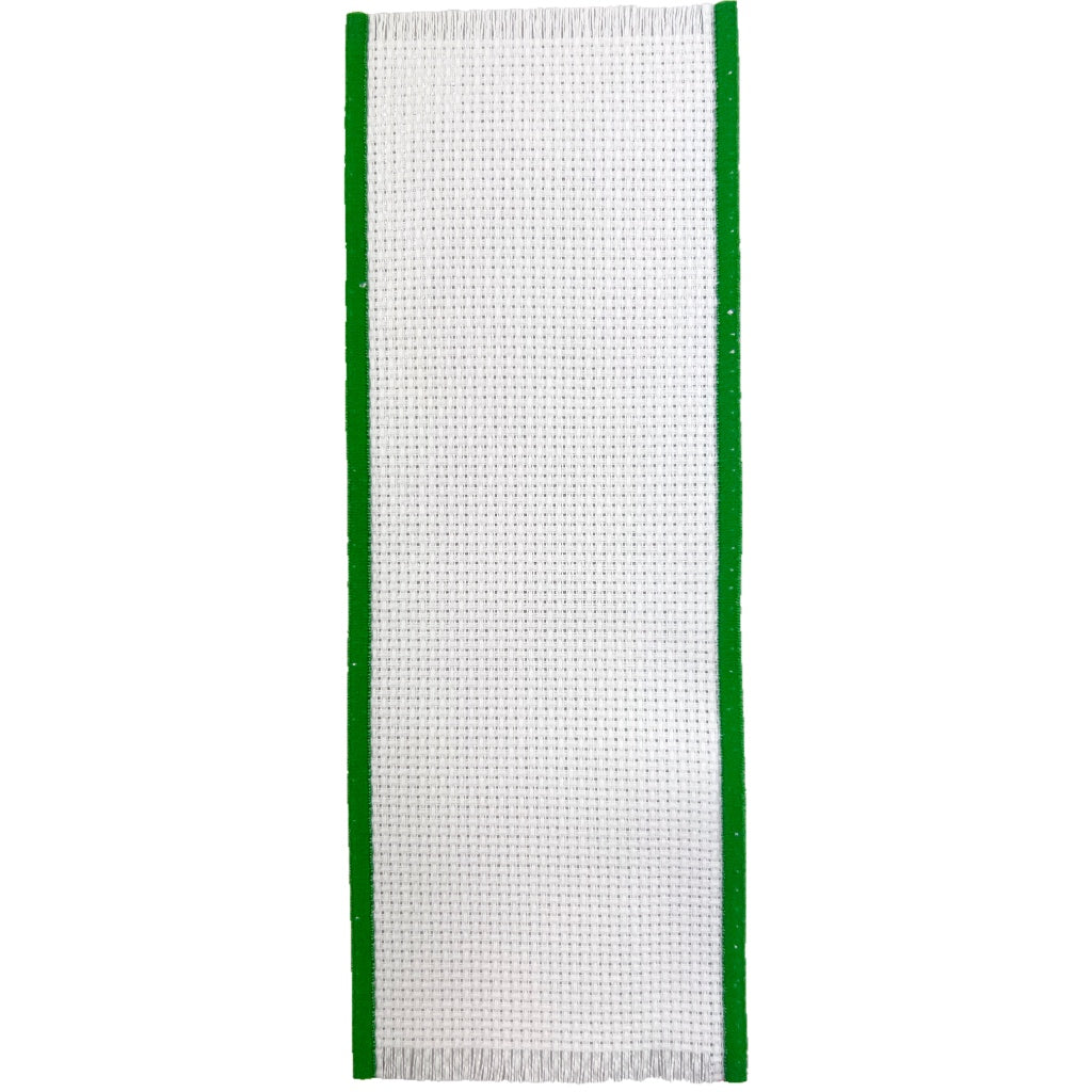 Bookmark 14ct White with Apple Green Trim BKMWHGA