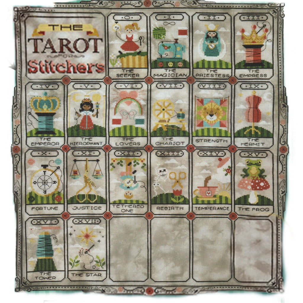 Tiny Modernist Tarot P.  9 of 11 for Stitches XVI & XVII