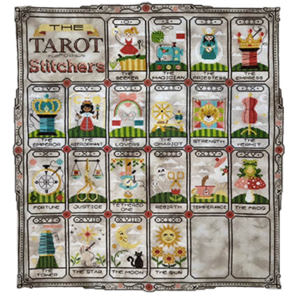 Tiny Modernist Tarot P. 10 of 11 for Stitches XVII & XIX