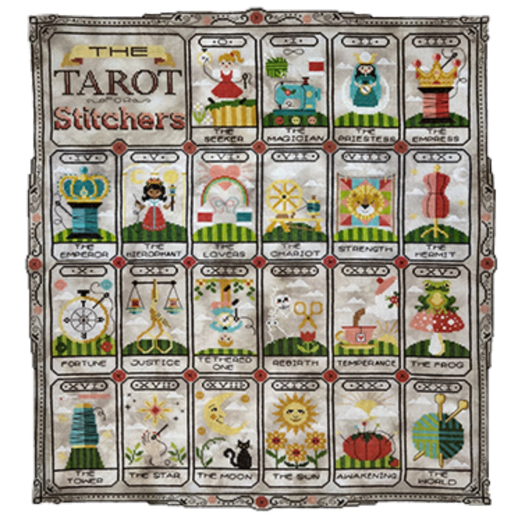 Tiny Modernist Tarot P. 11 of 11 for Stitches XX & XXI