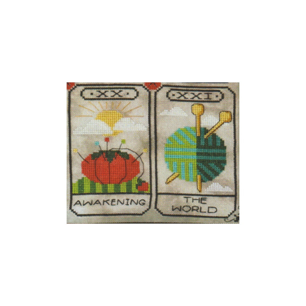 Tiny Modernist Tarot P. 11 of 11 for Stitches XX & XXI