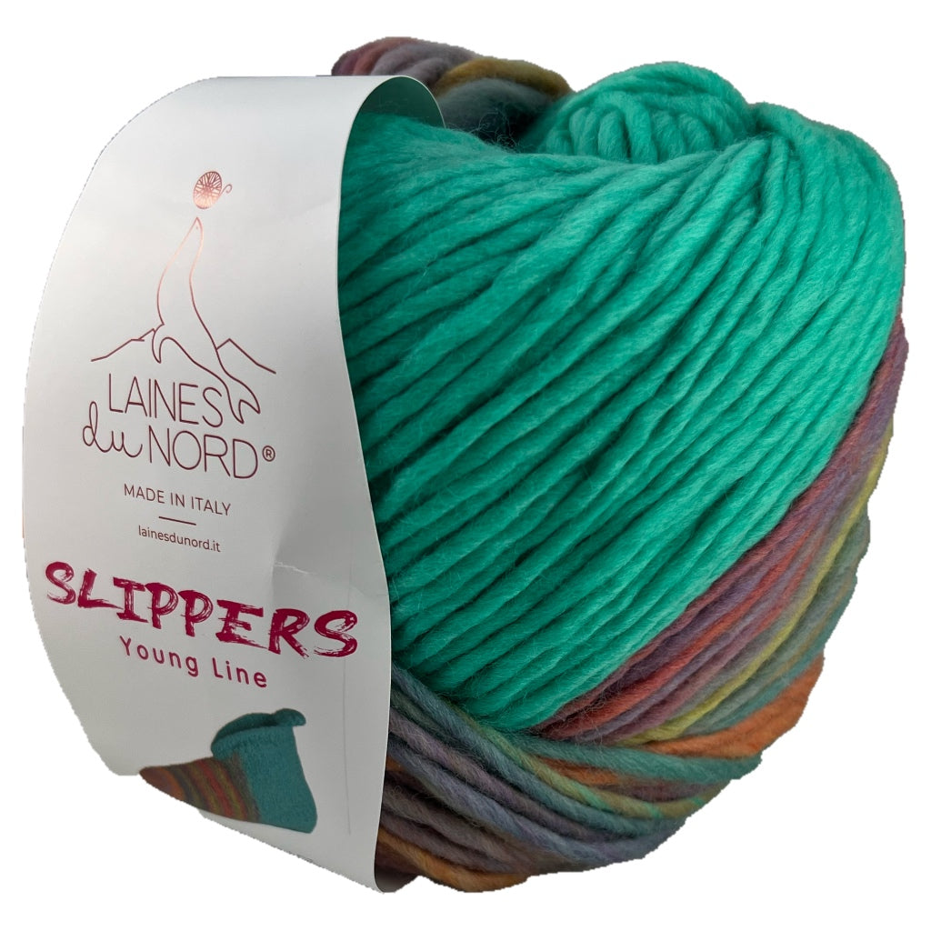 Slippers 15 Turquois (green lilac orange pink)