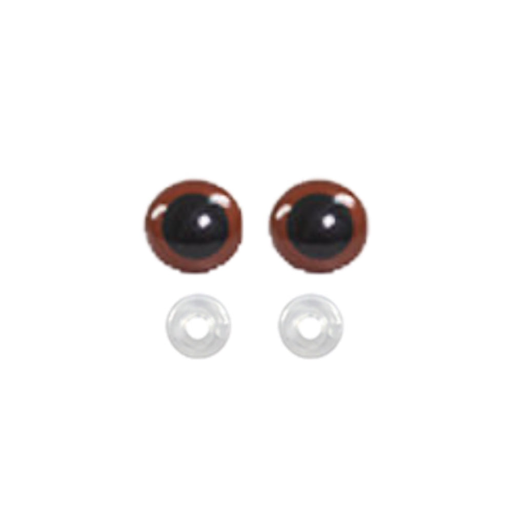 Eyes Shank 14mm Brown