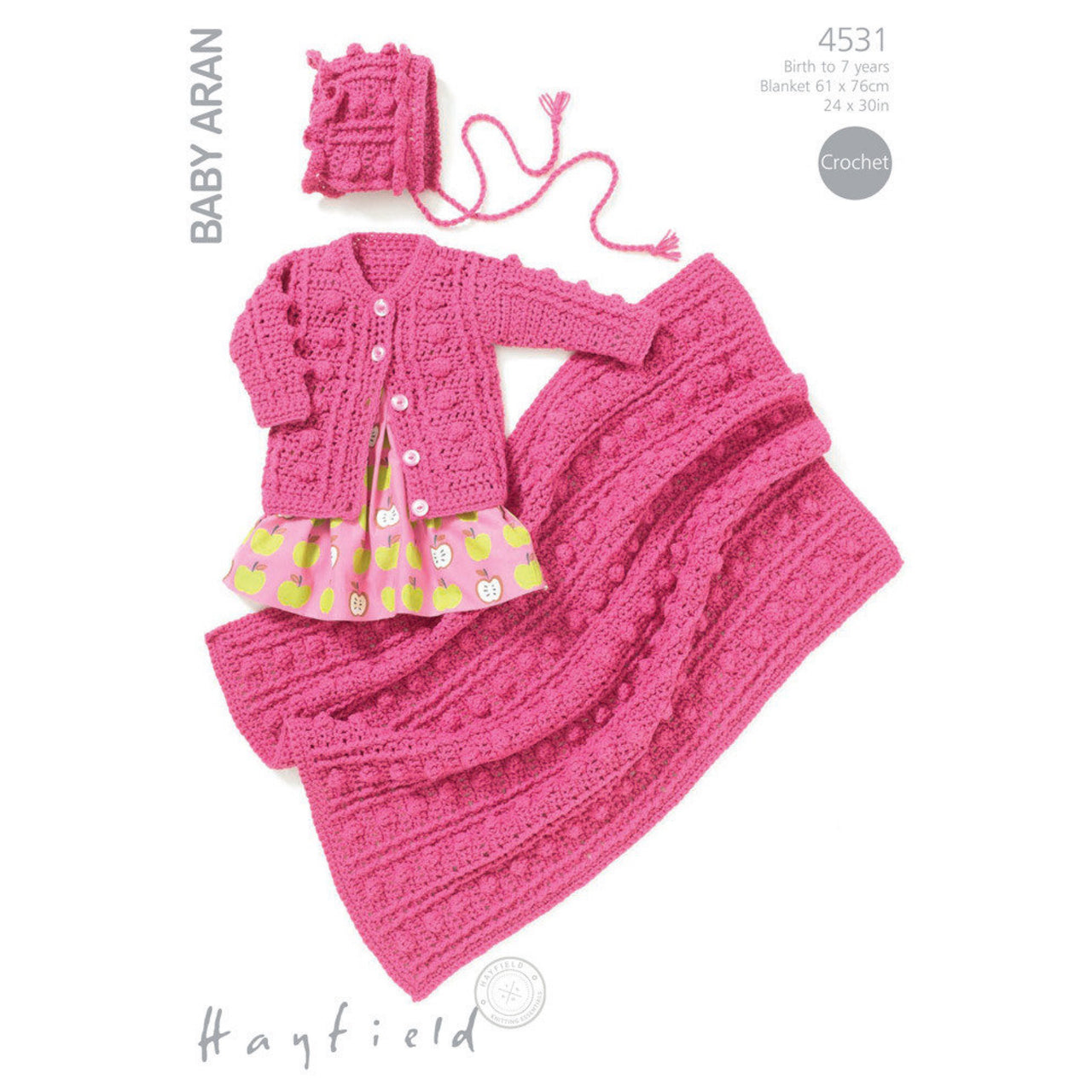 Hayfield 4531 Baby Aran Jacket and Blanket
