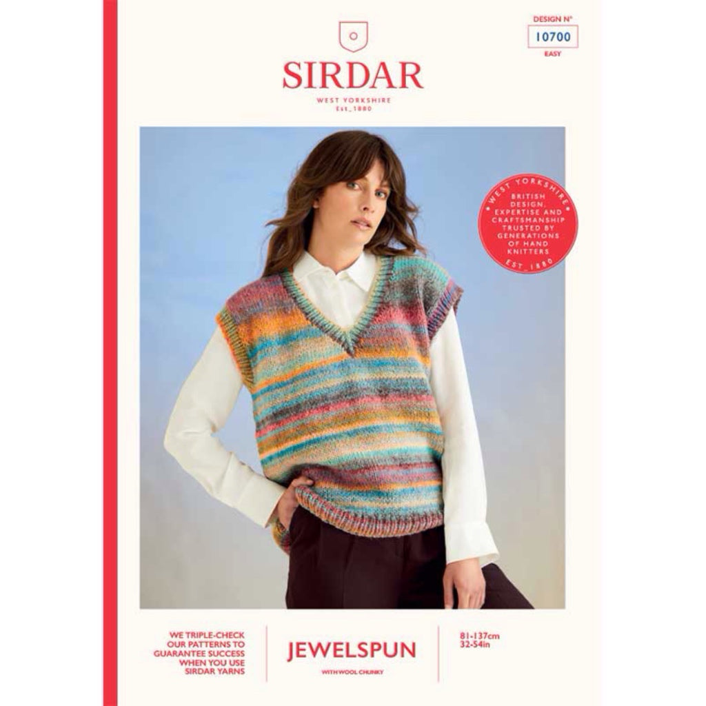Sirdar 10700 Jewelspun Chunky Vest