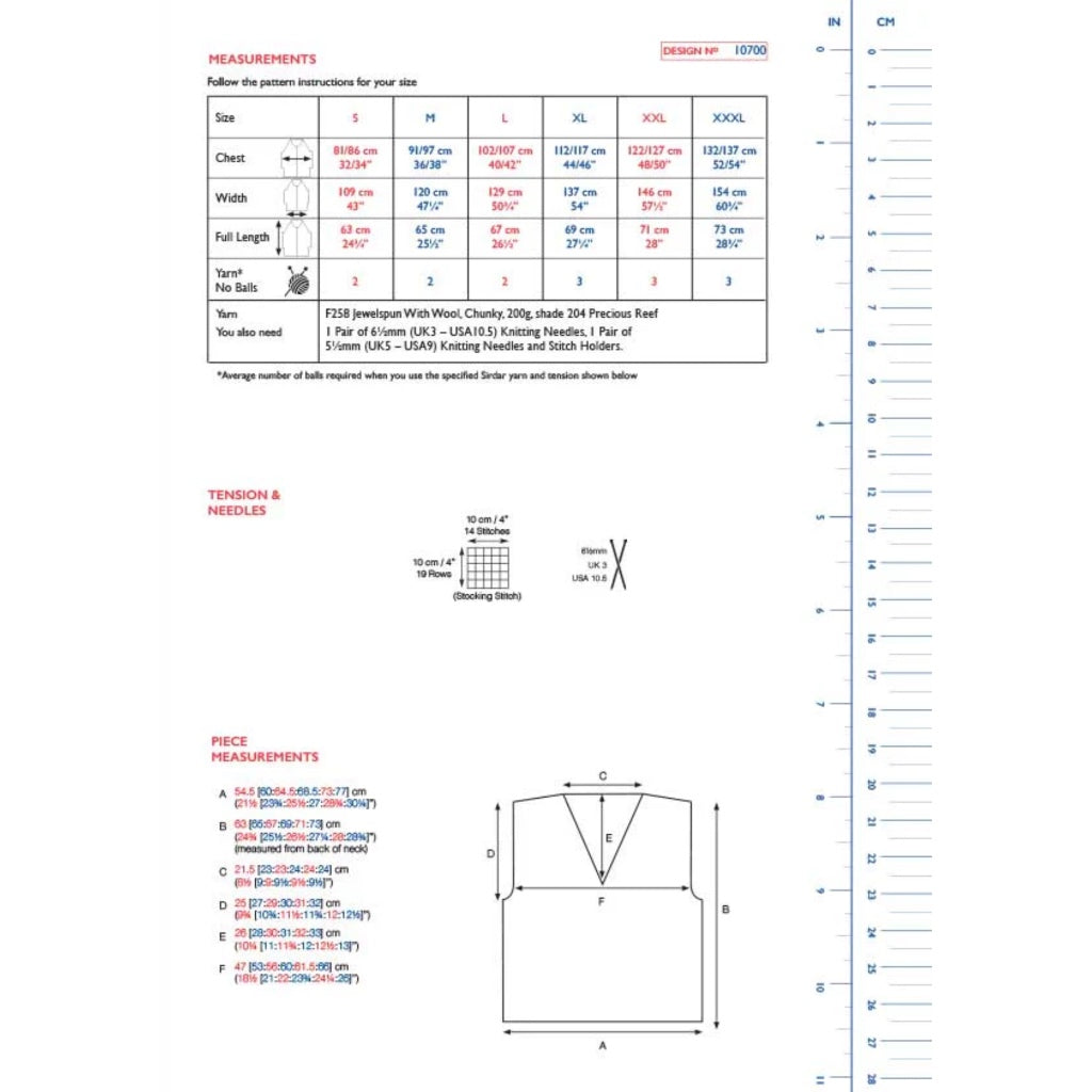 Sirdar 10700 Jewelspun Chunky Vest