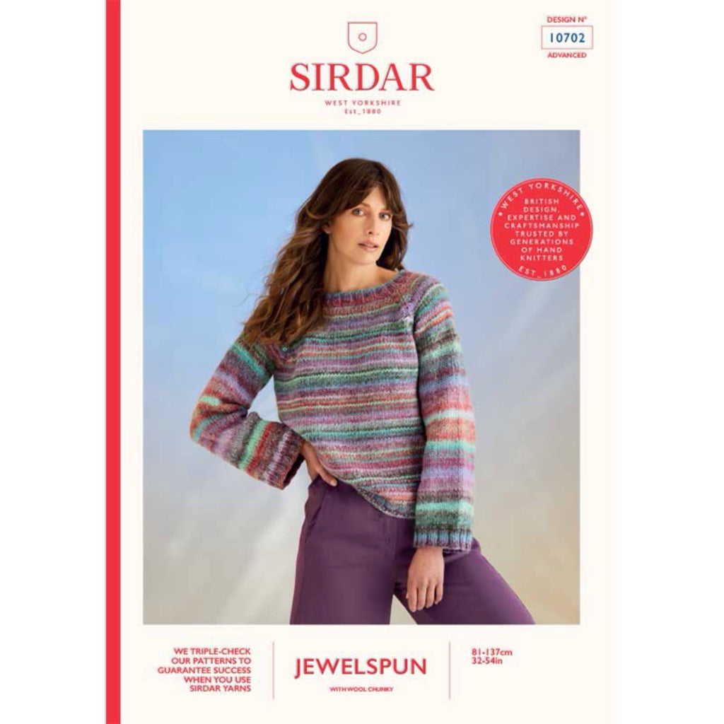Sirdar 10702 Jewelspun Chunky Sweater