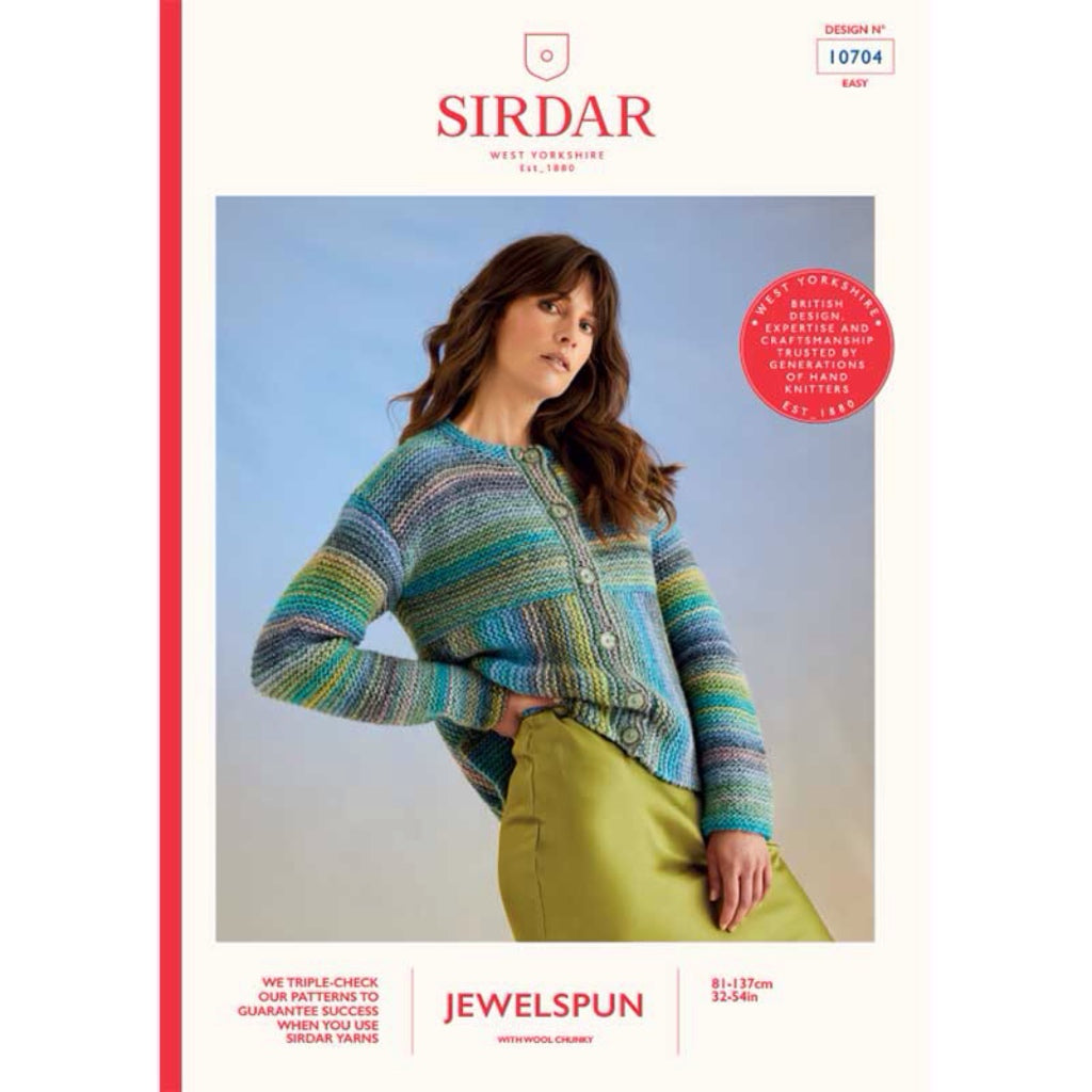 Sirdar 10704 Jewelspun Chunky Cardigan