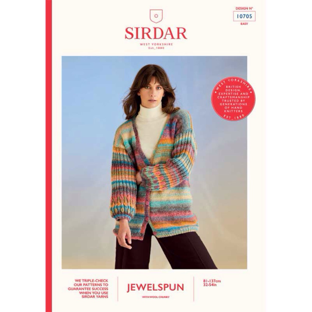Sirdar 10705 Jewelspun Chunky Cardigan