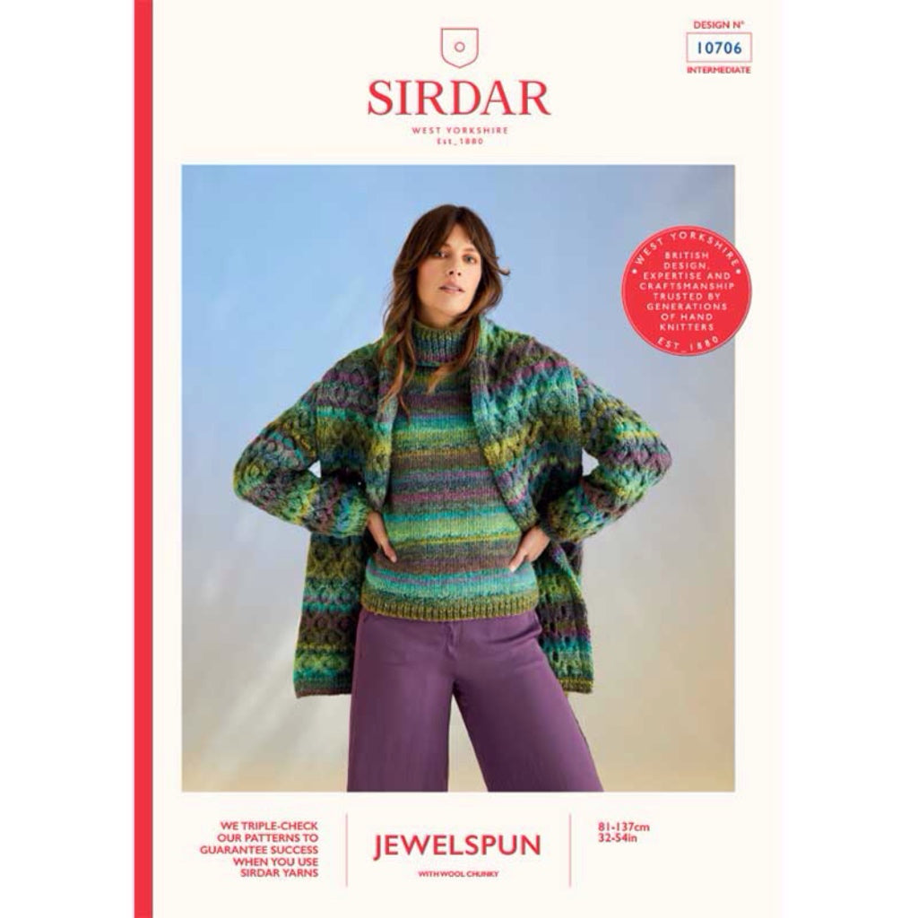 Sirdar 10706 Jewelspun Chunky Sweater