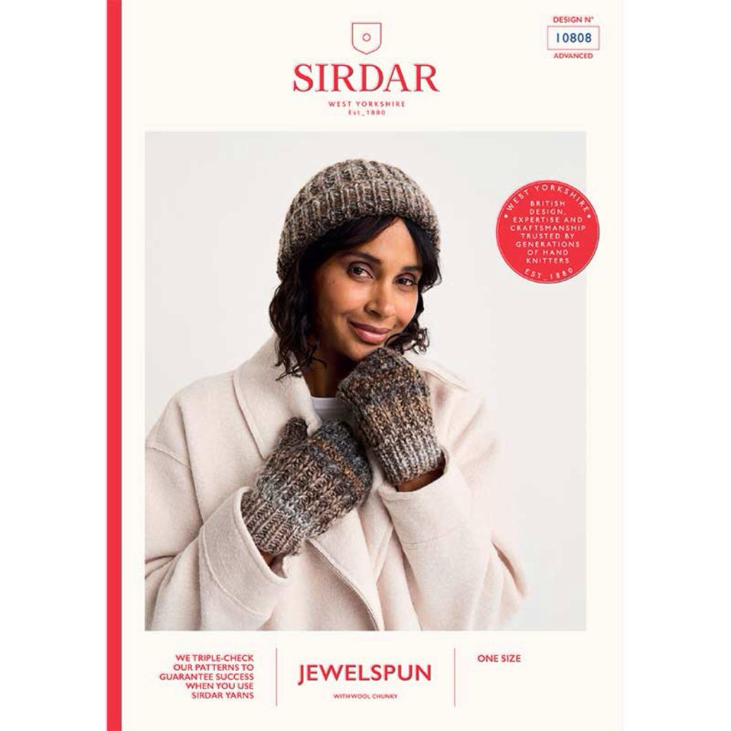 Sirdar 10808 Jewelspun Chunky Hat and Mittens