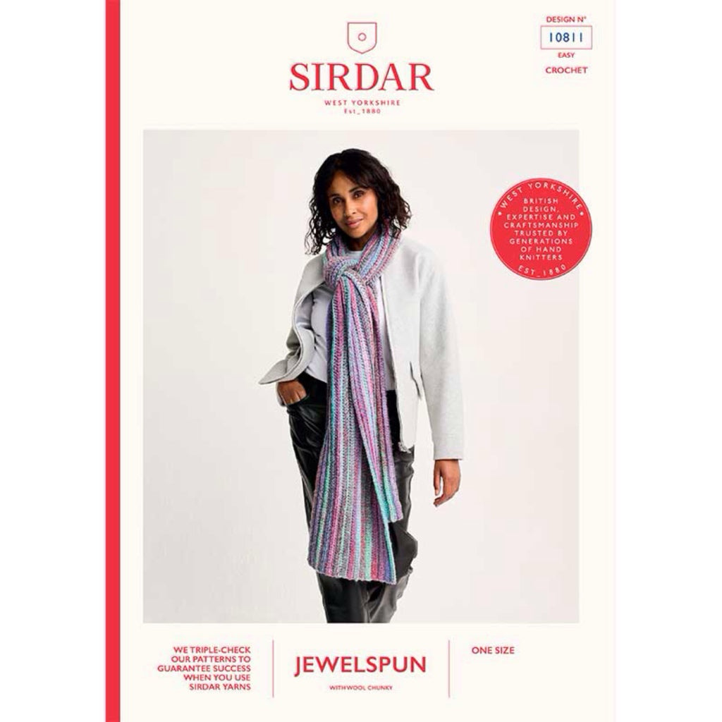 Sirdar 10811 Jewelspun Chunky Scarf Crochet