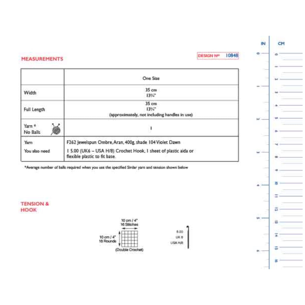 Sirdar 10848 Jewelspun Ombre Bag Crochet