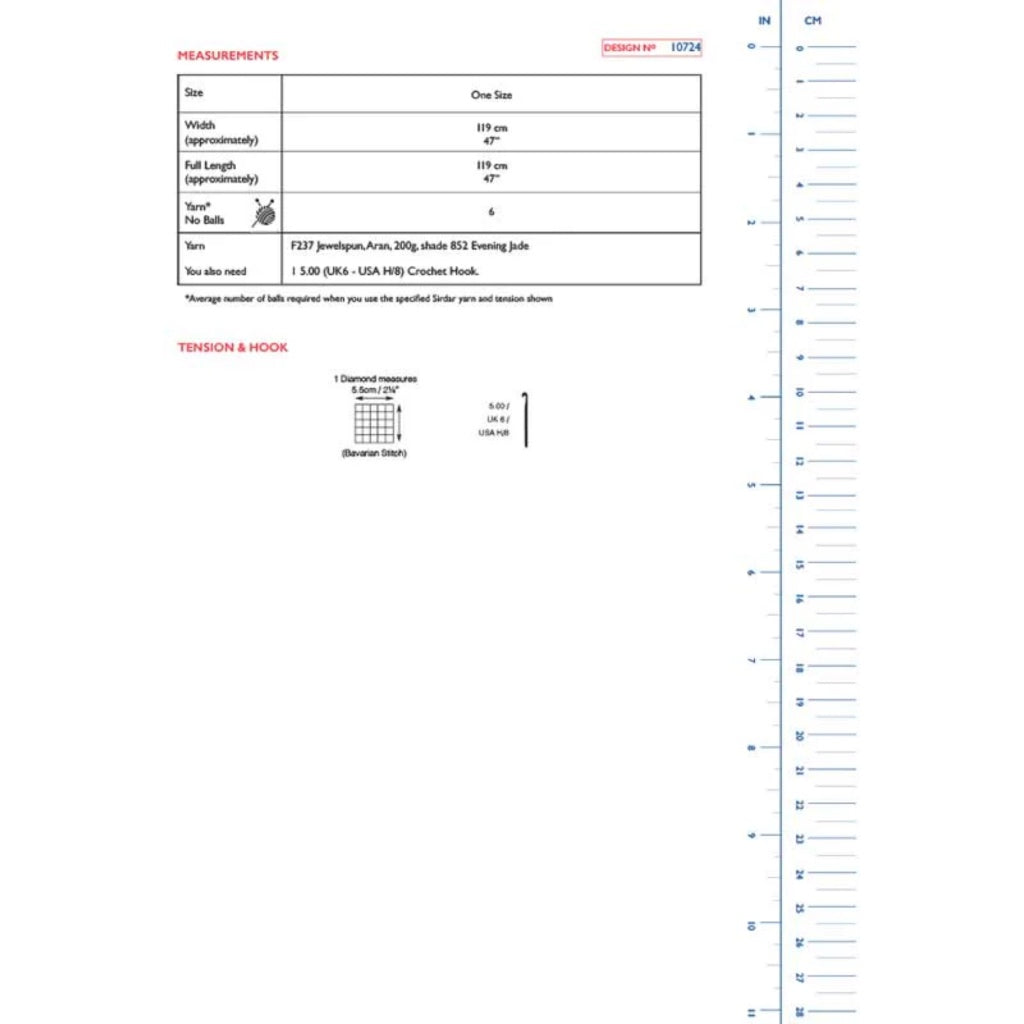 Sirdar 10724 Jewelspun Blanket Crochet