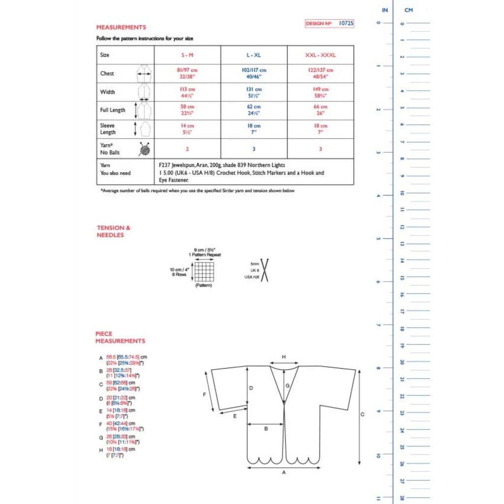 Sirdar 10725 Jewelspun Cardigan Crochet