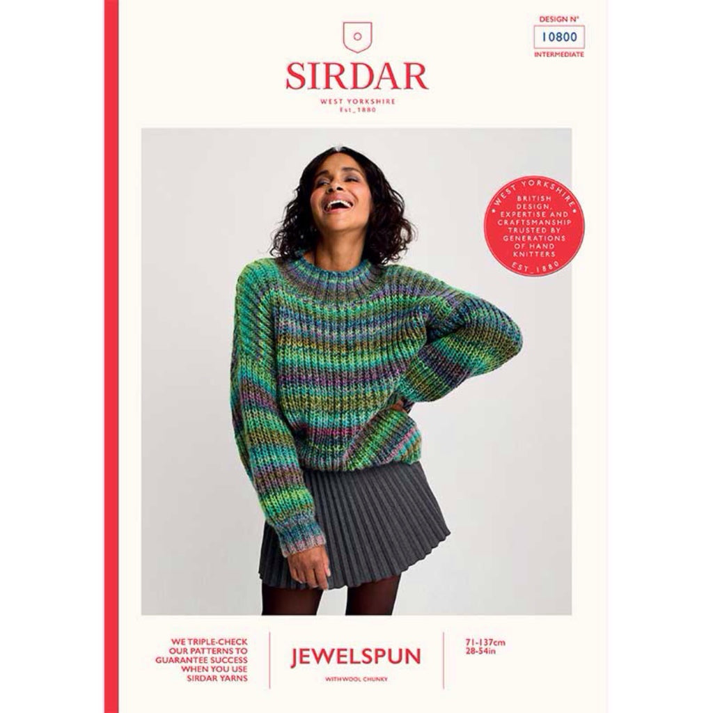 Sirdar 10800 Jewelspun Chunky Sweater Semi Precious