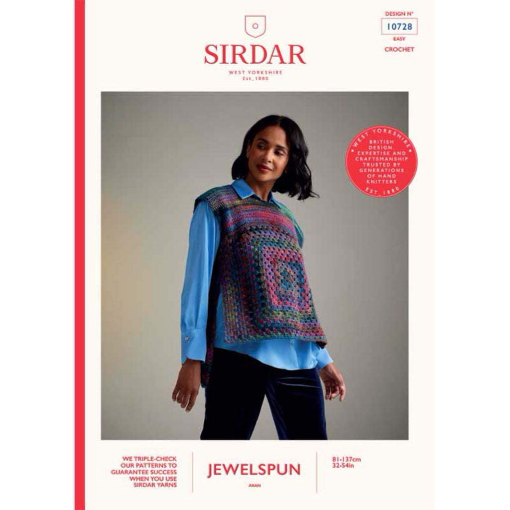 Sirdar 10728 Jewelspun Chunky Tabard Crochet