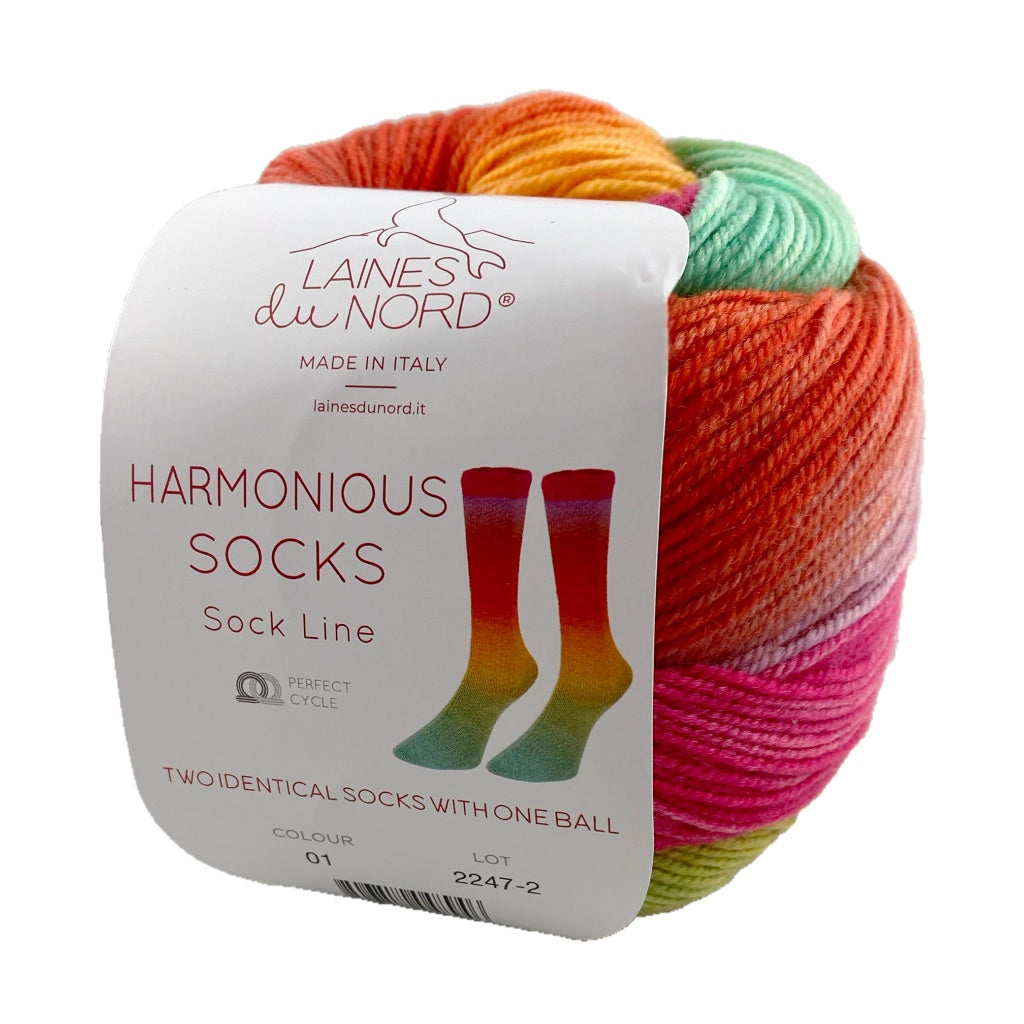 Harmonious Socks 01 Red-Orange-Yellow-Green