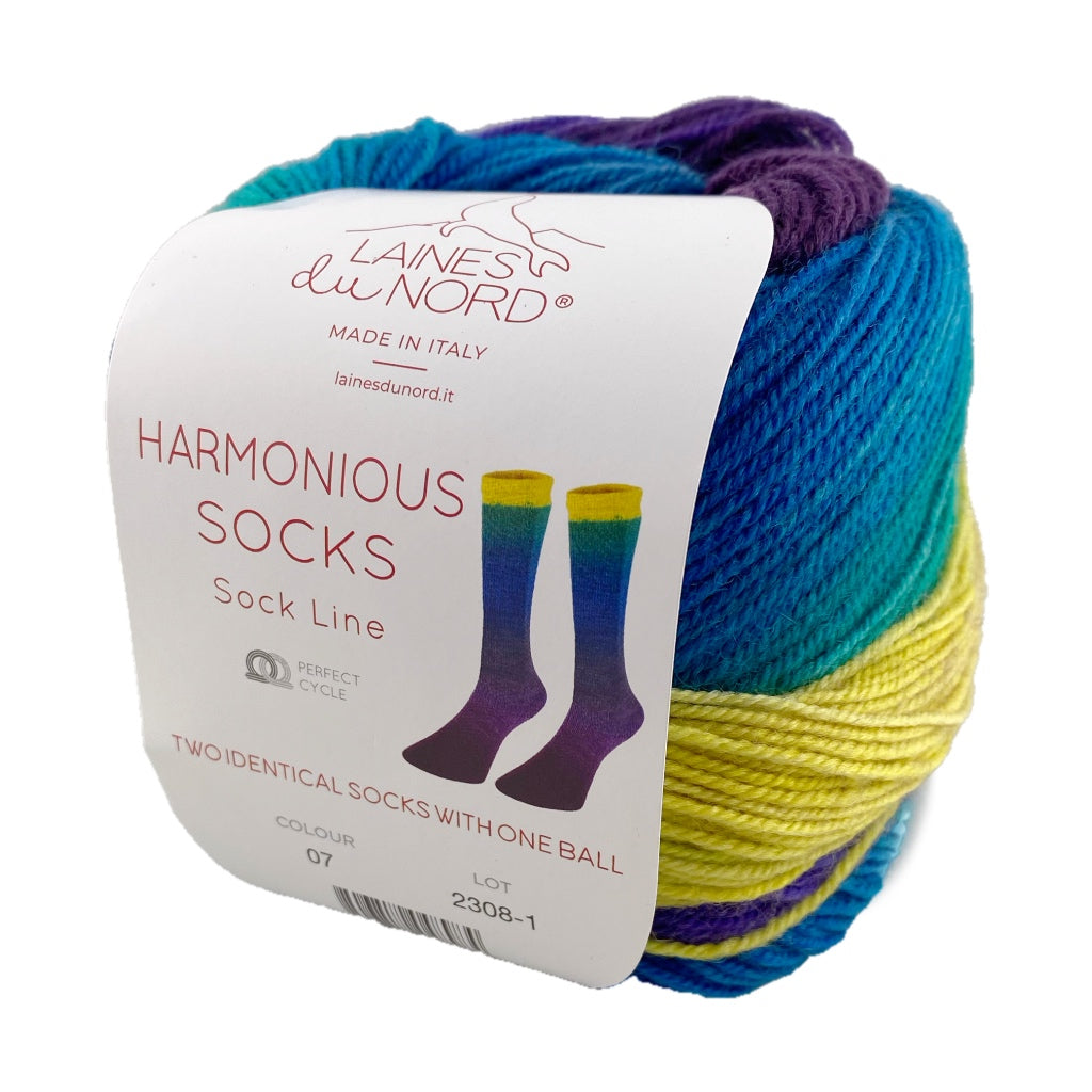 Harmonious Socks 07 Yellow - green - royal - purple