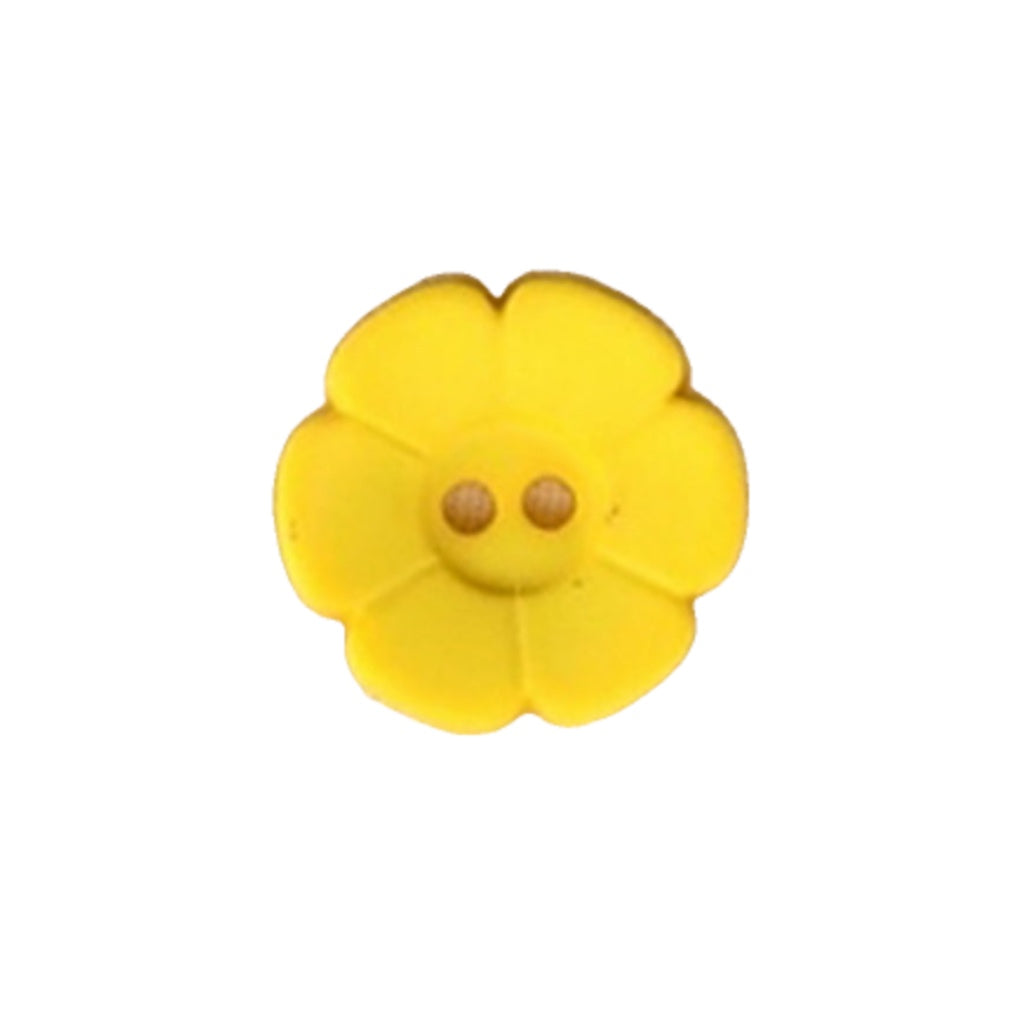 Button 112419 Daisy Yellow 15mm