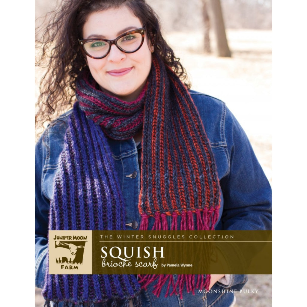 J189-04 Squish Brioche Scarf Moonshine Bulky Juniper Moon
