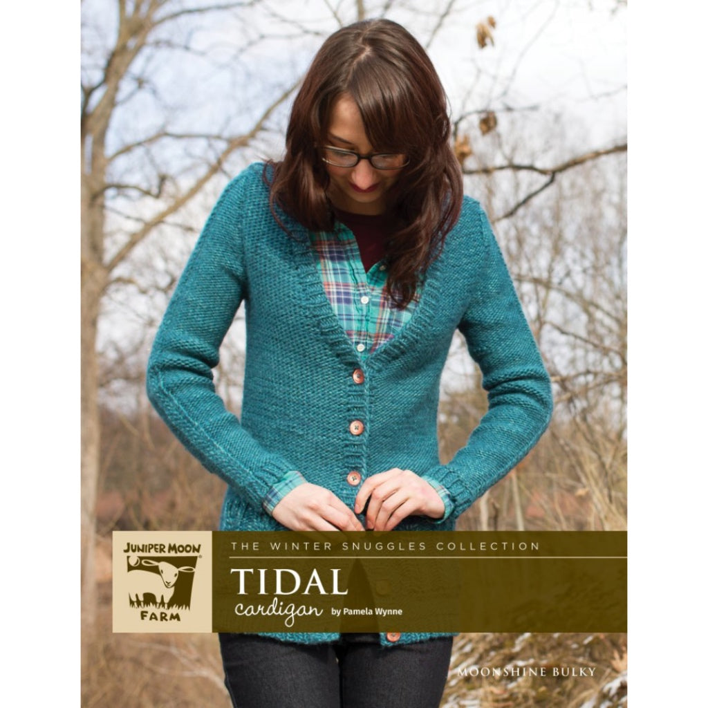 J189-06 Tidal Cardigan Moonshine Bulky Juniper Moon Farms