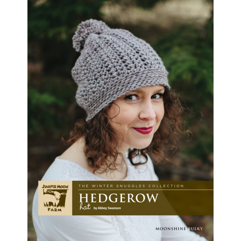 J89-13 Hedgerow Snow Hat Moonshine Bulky Juniper Moon Farms