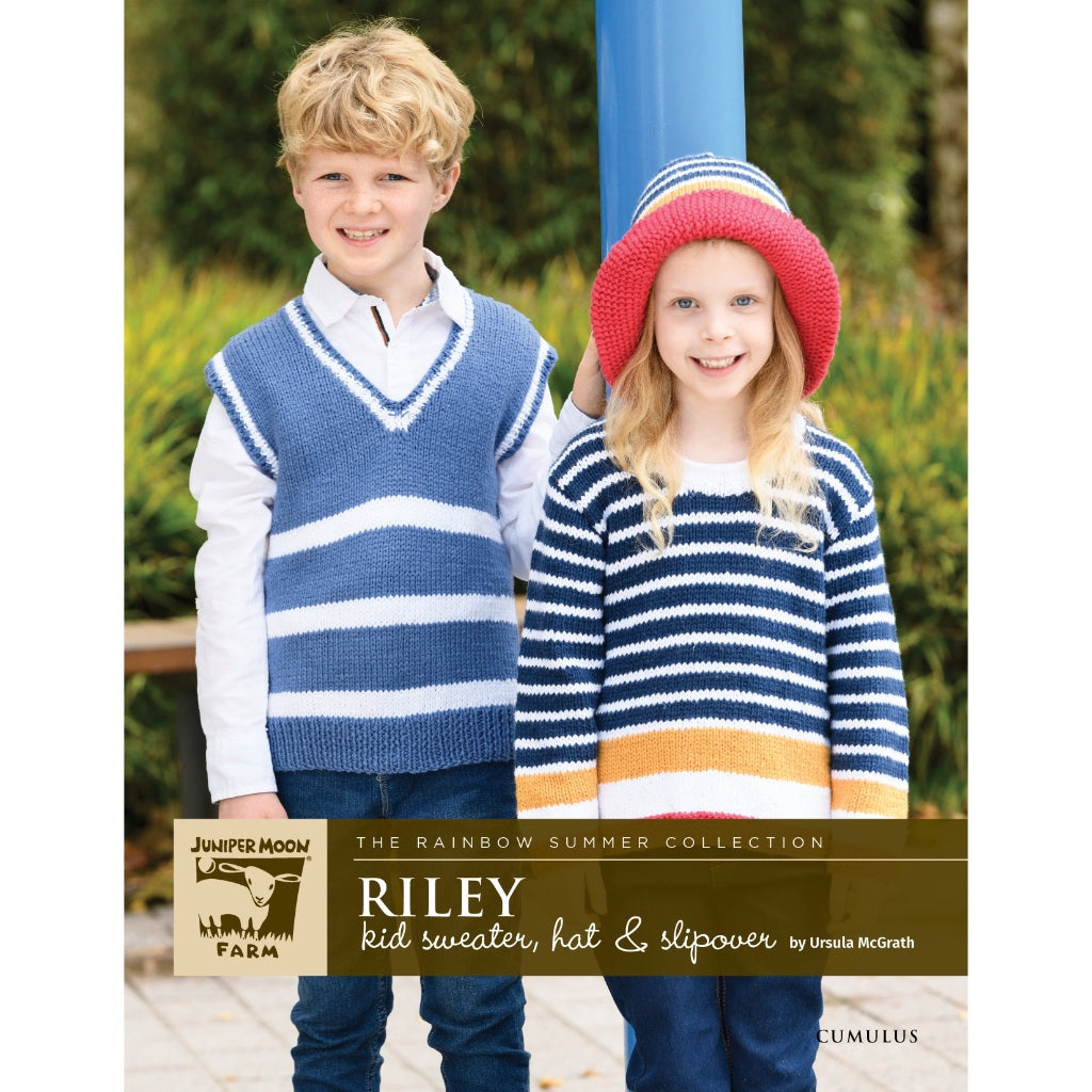 J169-01 Cumulus Riley Sweater Hat & Slipover Juniper Moon