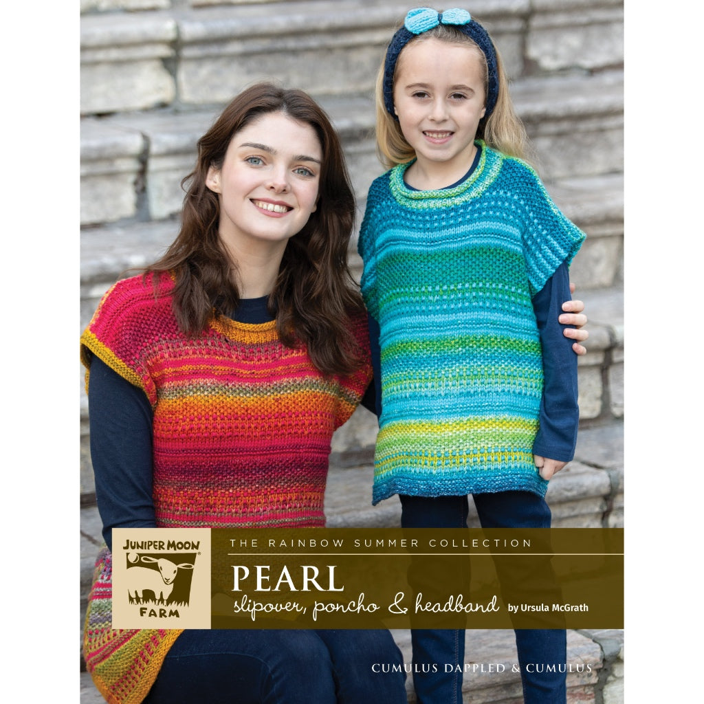 J169-03 Cumulus Pearl Poncho and Headband Juniper Moon