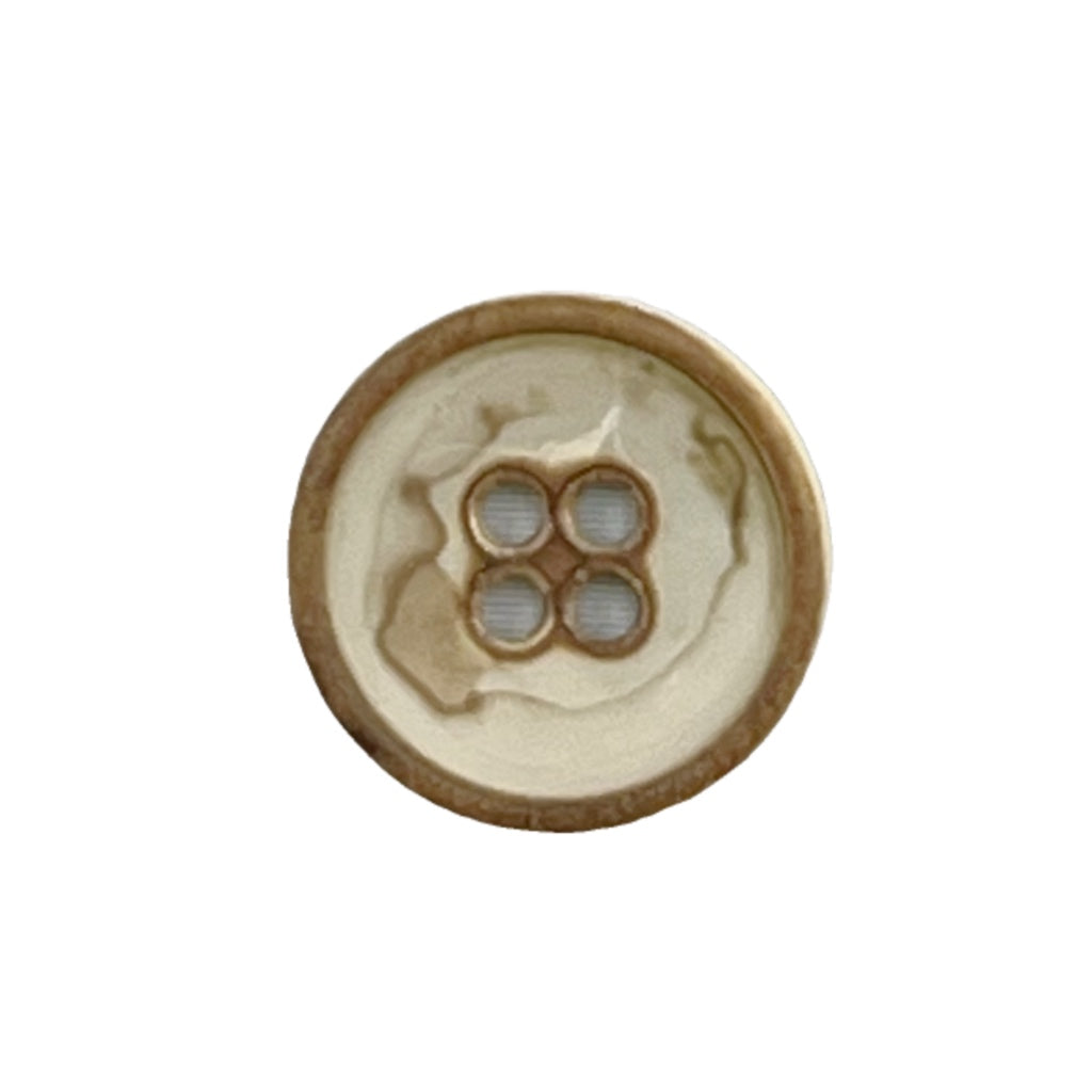 Button  7023F Beige Rim 4H 20mm