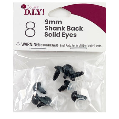 Eyes Shank  9mm Black DIY420