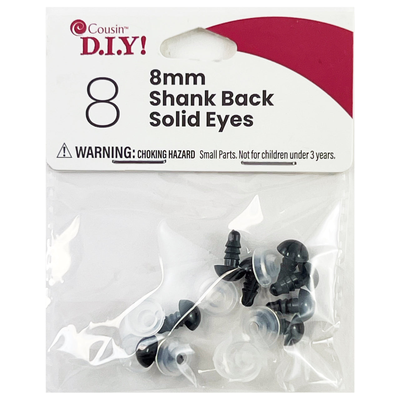 Eyes Shank  8mm Black DIY422