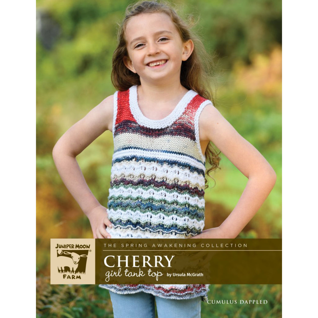 J227-01 Cumulus Dappled  Tank Top Cherry Childs