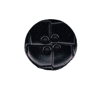 Button 272347JB Black Simulated Leather 18mm