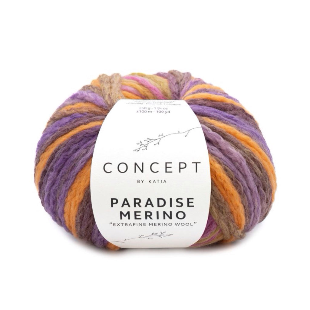 Paradise Merino 504 Rose Orange Lilac Ochre