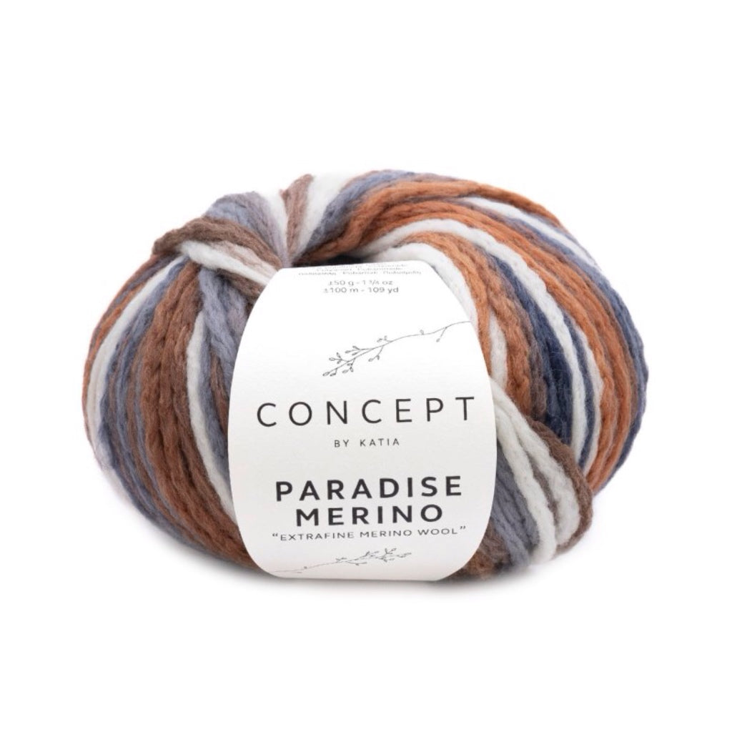 Paradise Merino 505 Ecru Brown Grey Dark Grey