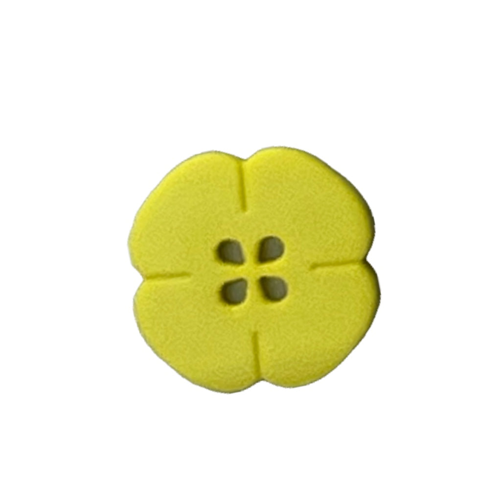 Button 264617 Yellow Poppy 20mm