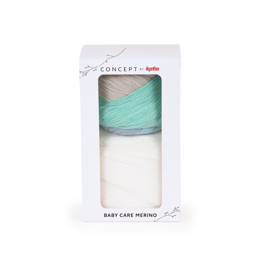 Baby Care Merino 502 Ecru Blue Grey