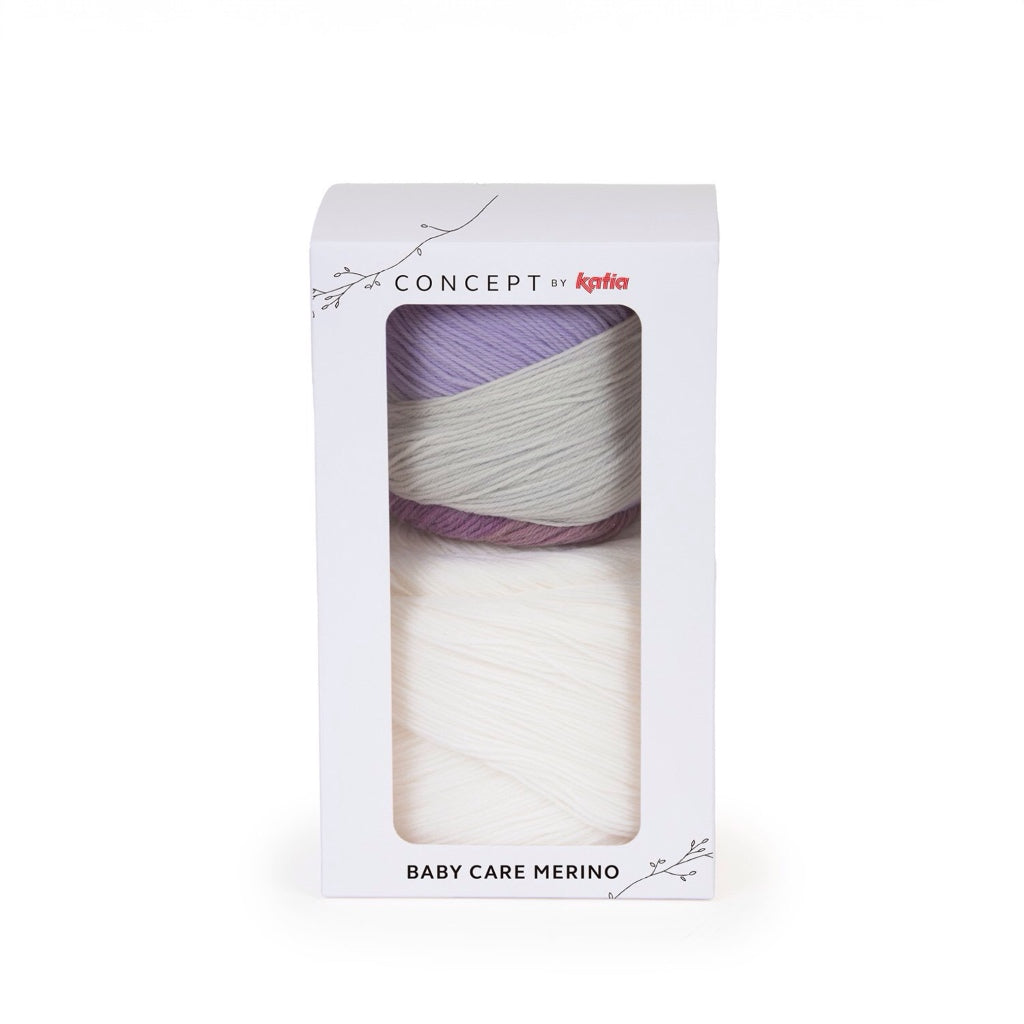 Baby Care Merino 503 Ecru Pearl Blackberry Grey