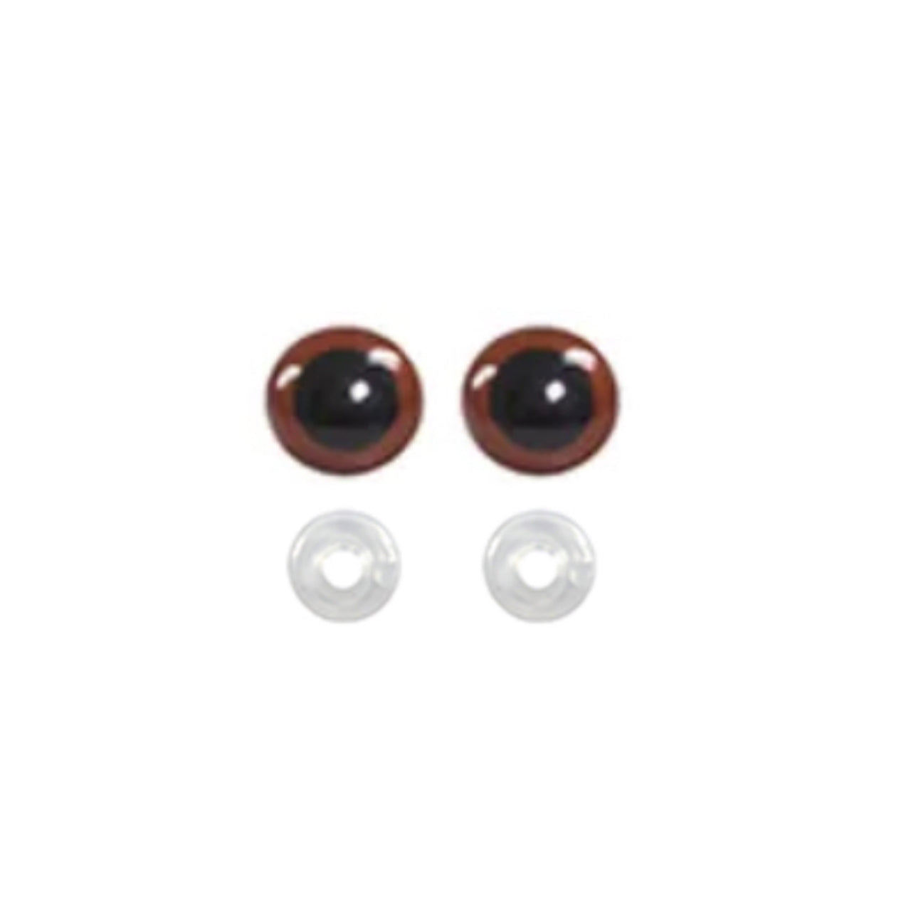 Eyes Shank 12mm Brown