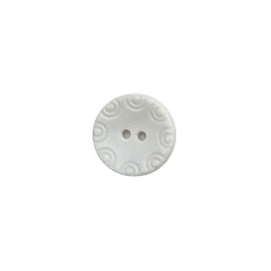 Button 211706 Pure White Etched 13mm