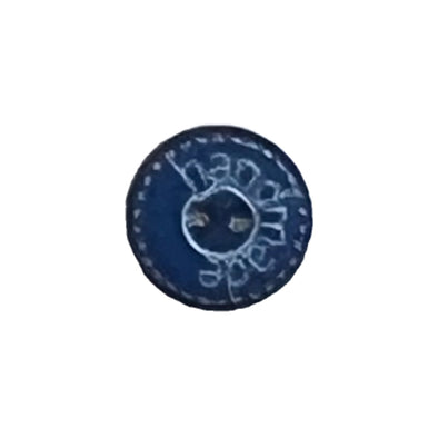 Button 241269 Stitch with Handmade Edged  Blue 15mm