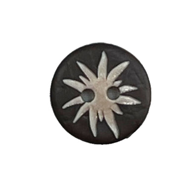Button 260874 Bone Resin Floral Star 18mm