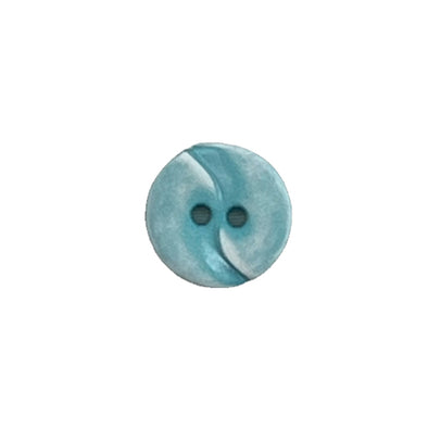 Button 225812 Teal wave 13mm