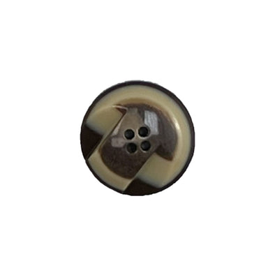 Button 364VIN Vintage Beige Brown 15mm