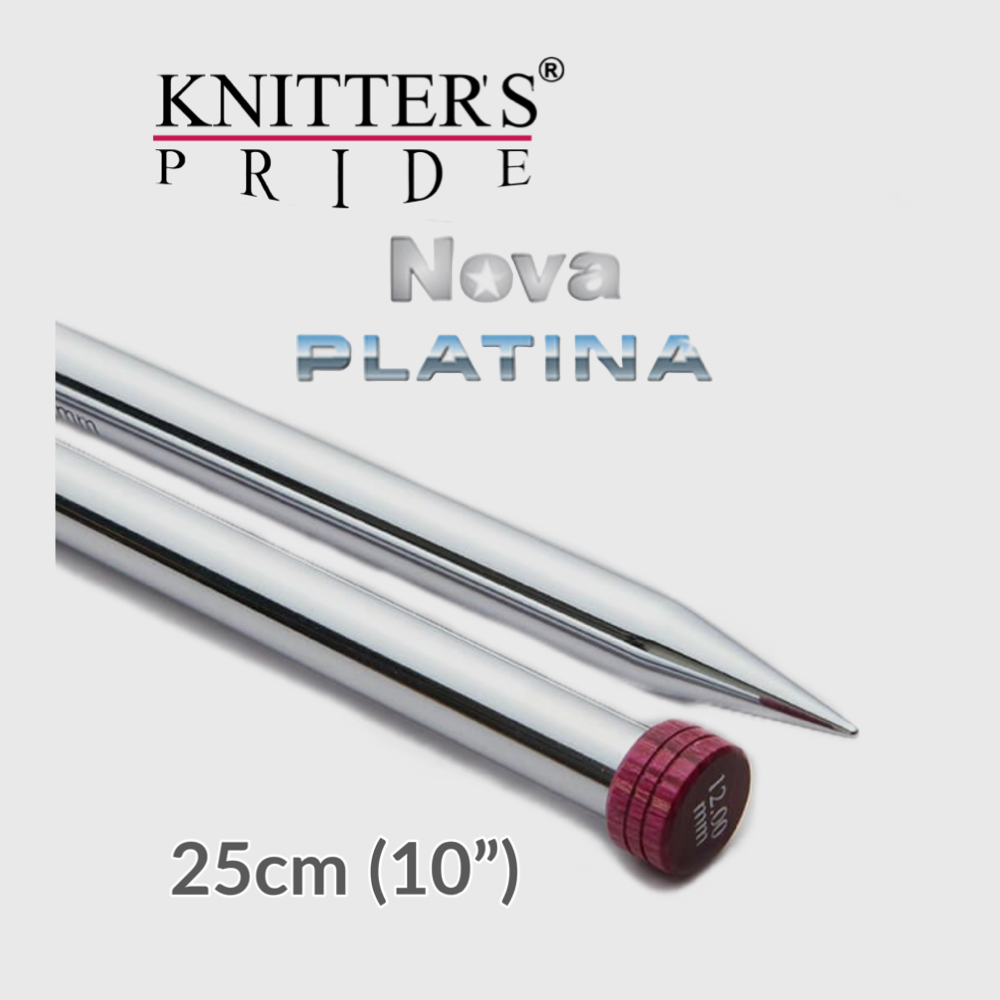 Straight Needles 25cm KP Nova Platina