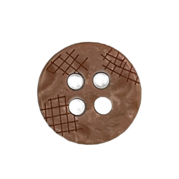 Button 344000 Brown 4-hole 23mm