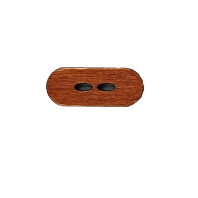 Button W17503/44 Cinnamon Wood Oval 25mm